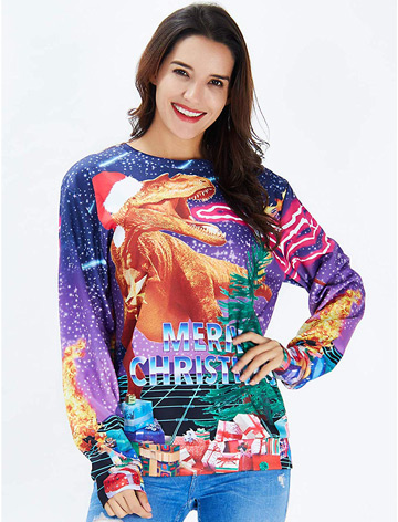 Ugly Christmas Pullover Sweatshirts 3D Digital Printed 