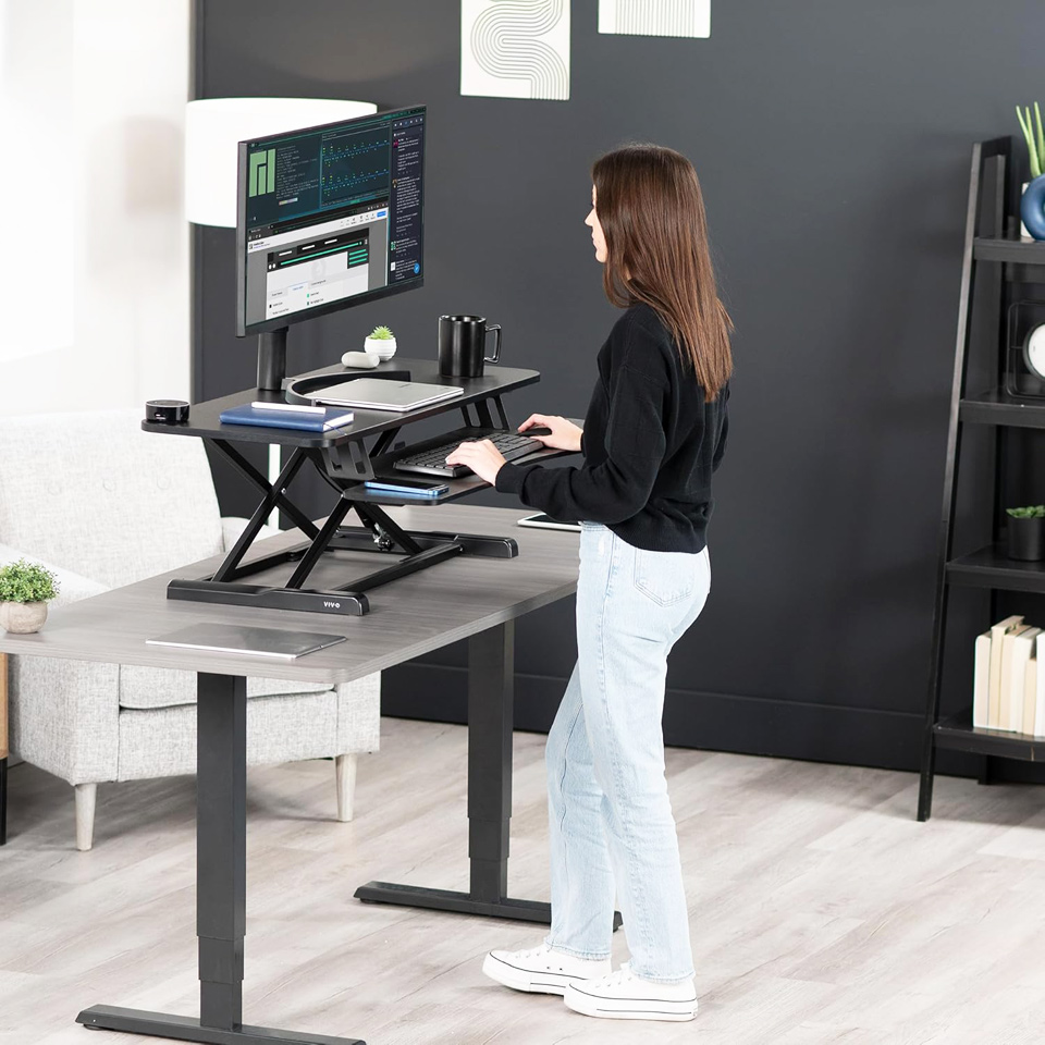 VIVO 42 Inch Desk Converter Height Adjustable Workstation
