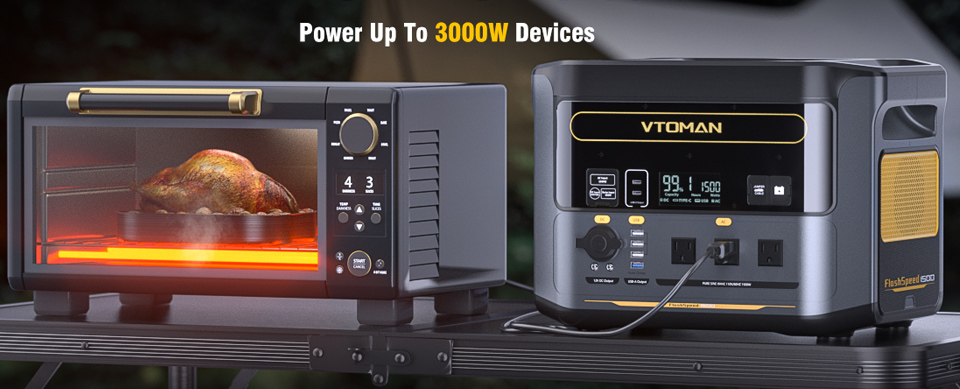 VTOMAN Portable Power Station With Extra Battery