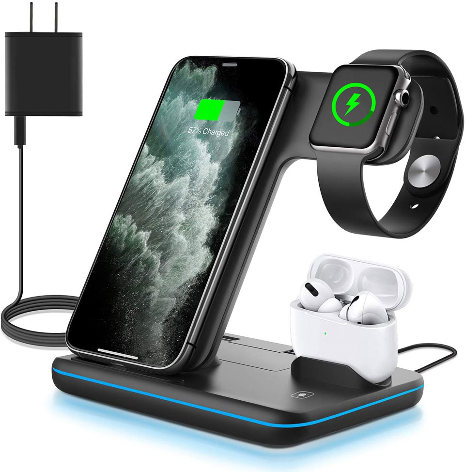 WAITIEE 3-In-1 Wireless Charging Station