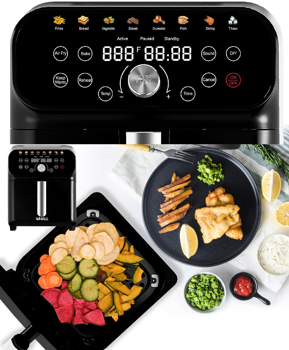 WHALL Air Fryer Oven With LED Digital Touchscreen