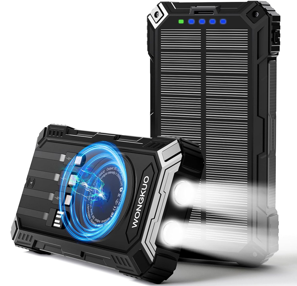 WONGKUO Multiple Port Solar Power Bank Charger