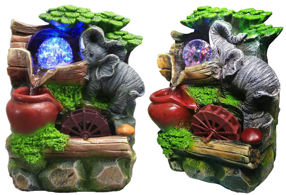 Wawliving Small Rockery Cascading Waterfalls Fountain