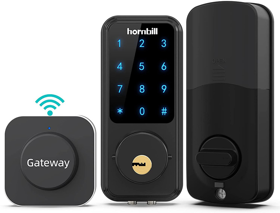 Hornbill Wi-Fi Smart Deadbolt Lock With Touchscreen Keypad