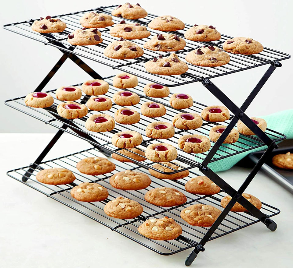 Wilton 3-Tier Folding Expandable Cooling Rack For Cookies Or Treats