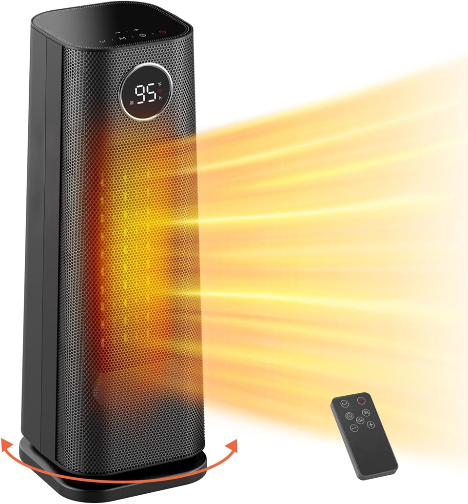 Wind Talk Portable Ceramic Heater With Thermostat