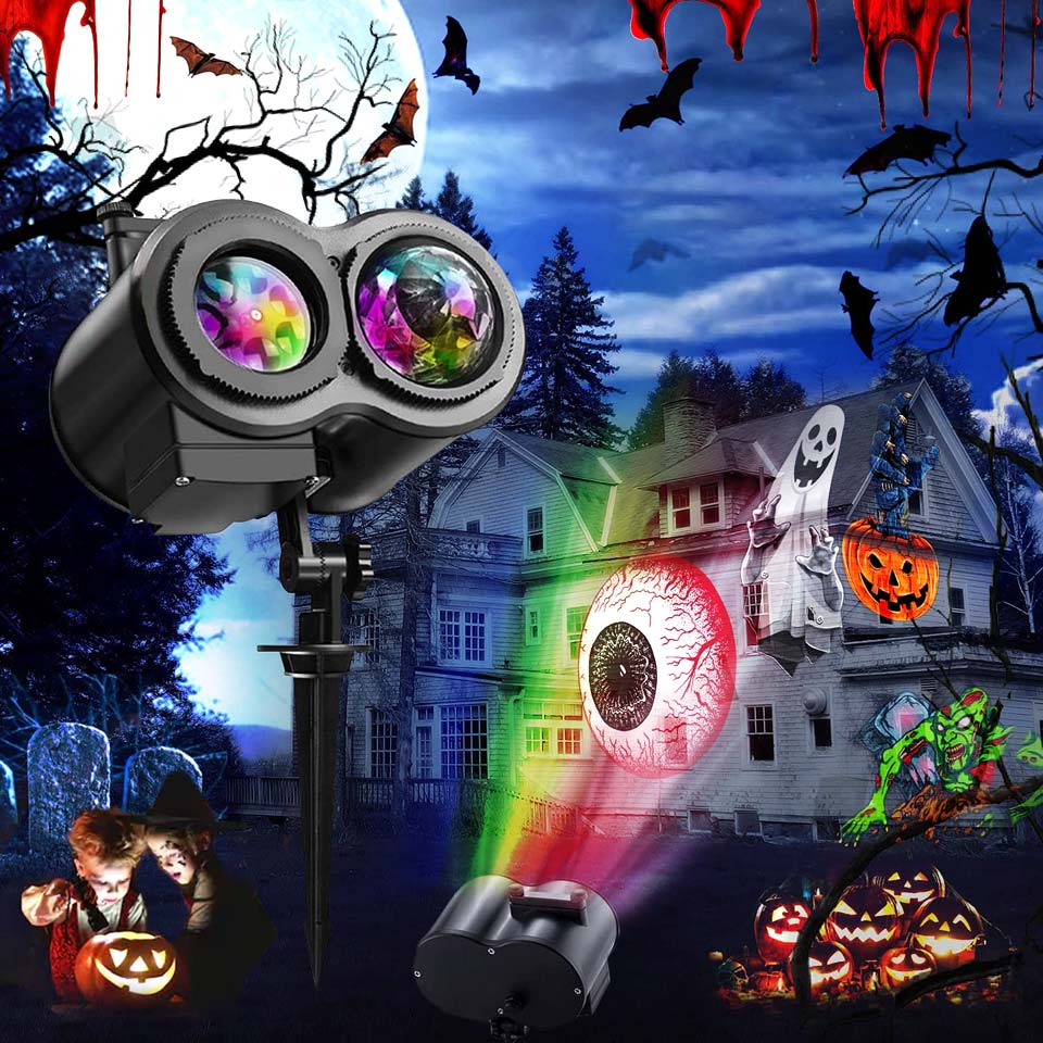 Xhaus 2-in-1 Halloween & Christmas Projector Lights 