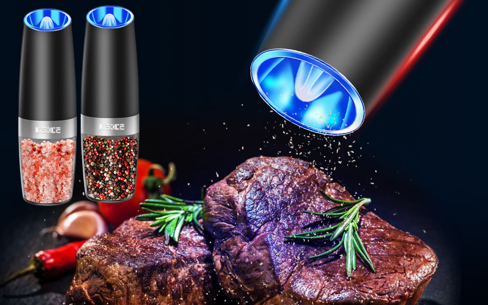 XinXu Gravity Electric Pepper and Salt Grinder Set