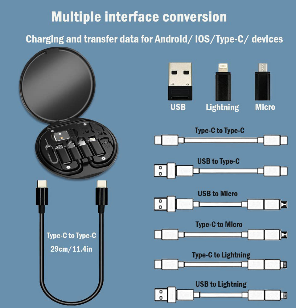 Yesimla USB Adapter Cable Conversion Storage Box