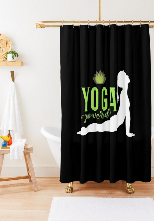 Yoga Powered Shower Curtain