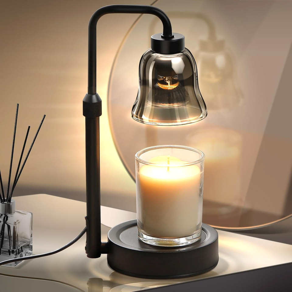 ZOKCC Dimmable Candle Warmer Lamp With Timer And Adjustable Height