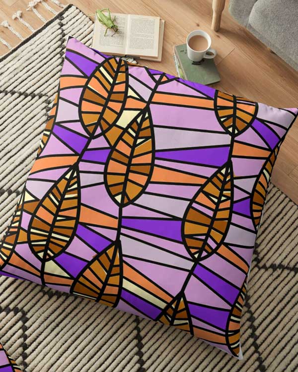 Abstract Autumn Delight Floor Pillow And More