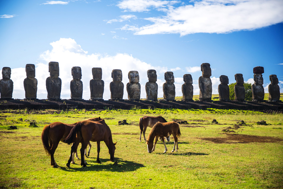 Ahu Tongariki, Easter Island, Chile