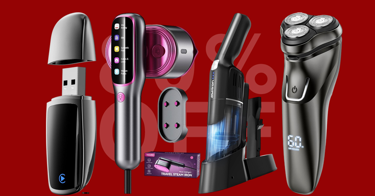 A collection of popular tech gadgets on display