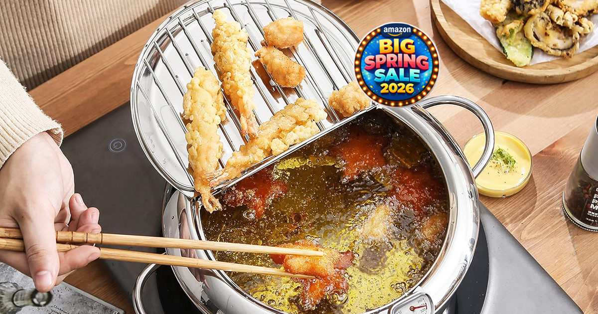 Amazon Big Spring Sale 2026 gadget deals featuring outdoor grill, portable speaker, SSD, jump starter, and tech accessories in a vibrant promotional collage