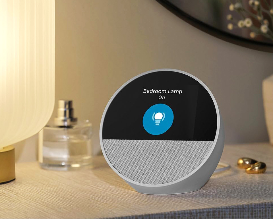 Amazon Echo Spot - Lamp On