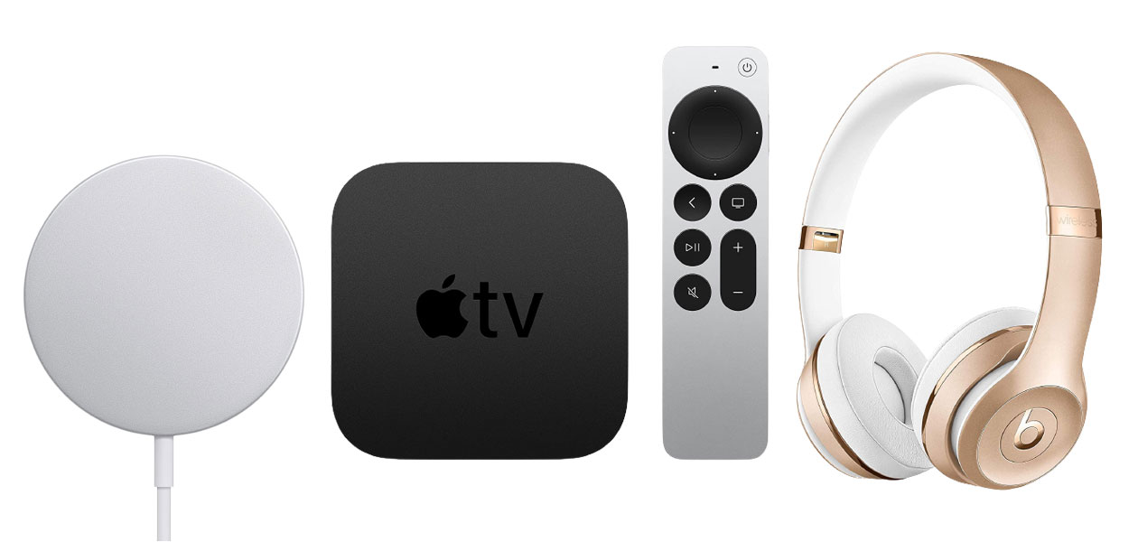 Apple products - Apple TV, Beat Solo3 Headphones, Apple Charger