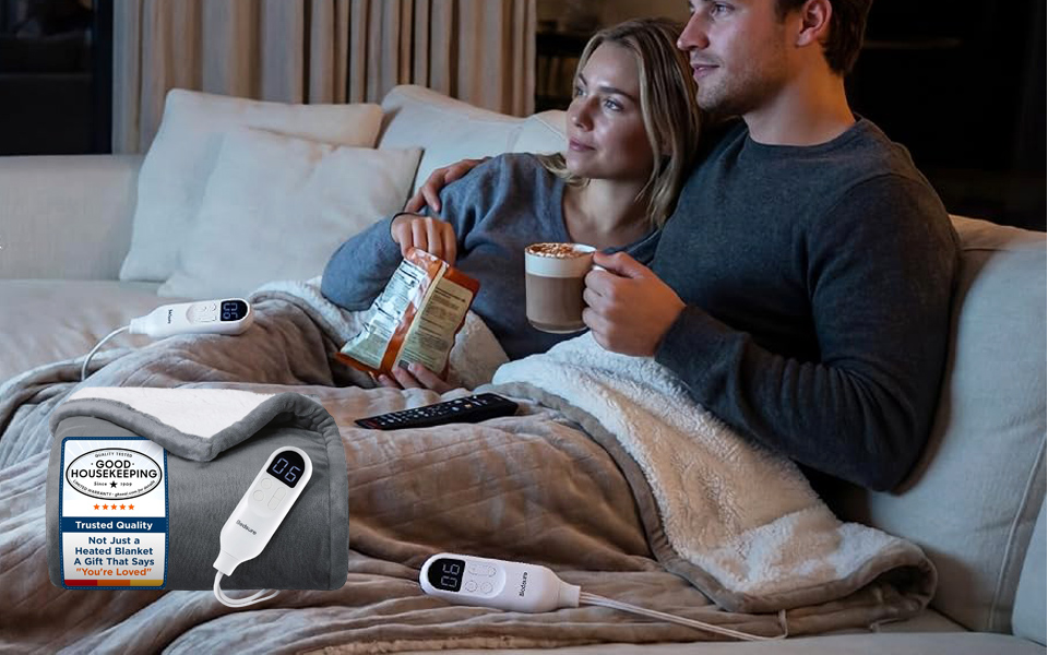 Bedsure Heated Throw Blanket With Preheat Function