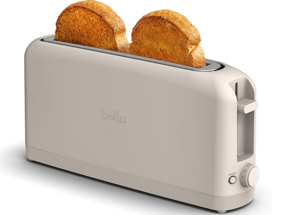 bella Fits-Anywhere Kitchenware 2-Slice Slim Toaster