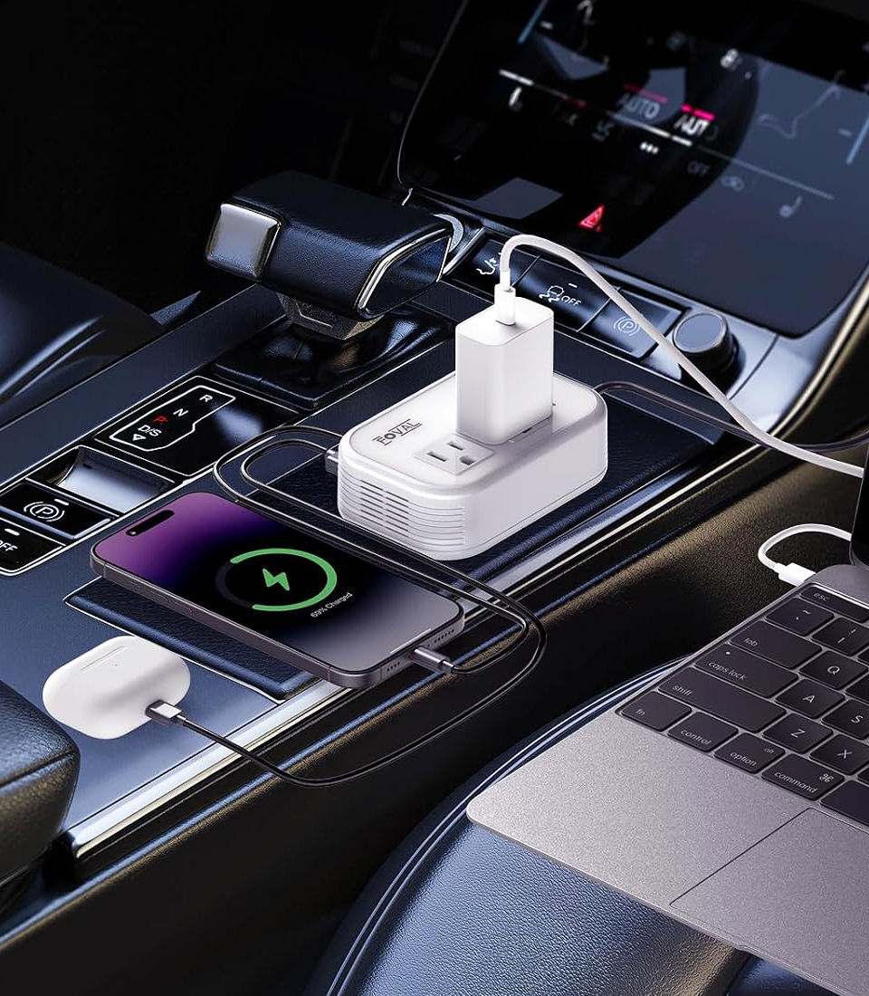 Car Power Inverter With 4 USB Ports