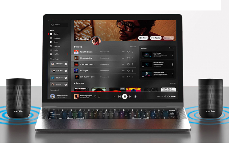 comiso Bluetooth Speaker With Built In Mic