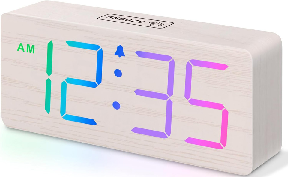 DreamSky Wooden Digital Alarm Clock