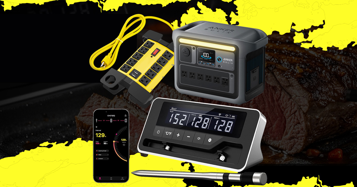 A curated collection of nifty gadgets including a wireless meat thermometer, power station, and heavy-duty tools for home and travel reliability.