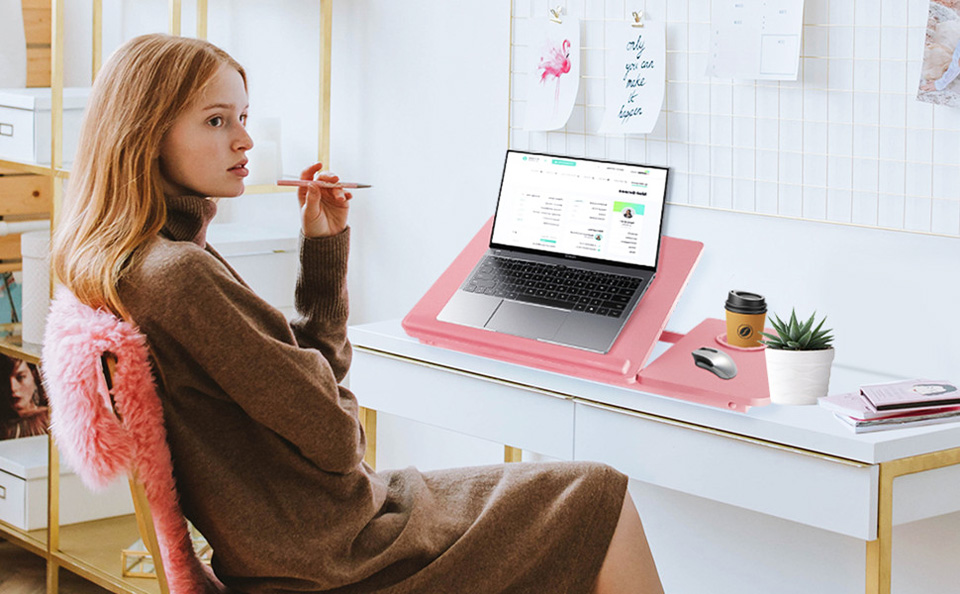 EYdoter 5-Angle Adjustable Foldable Multi-use Laptop Desk