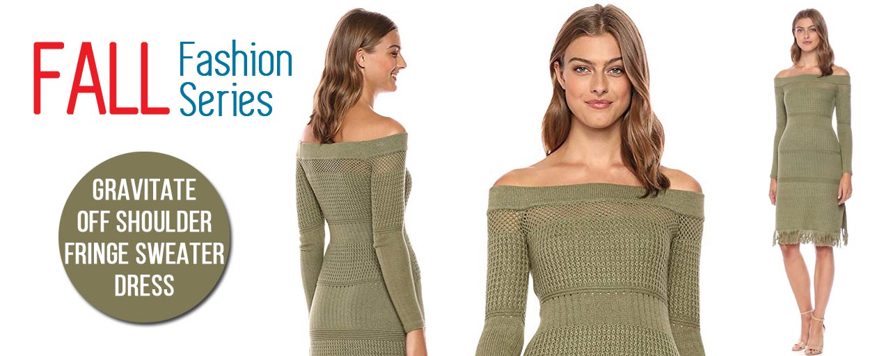 Fall Fashion Series - findersKEEPERS Gravitate Off The Shoulder Fringe Sweater Dress