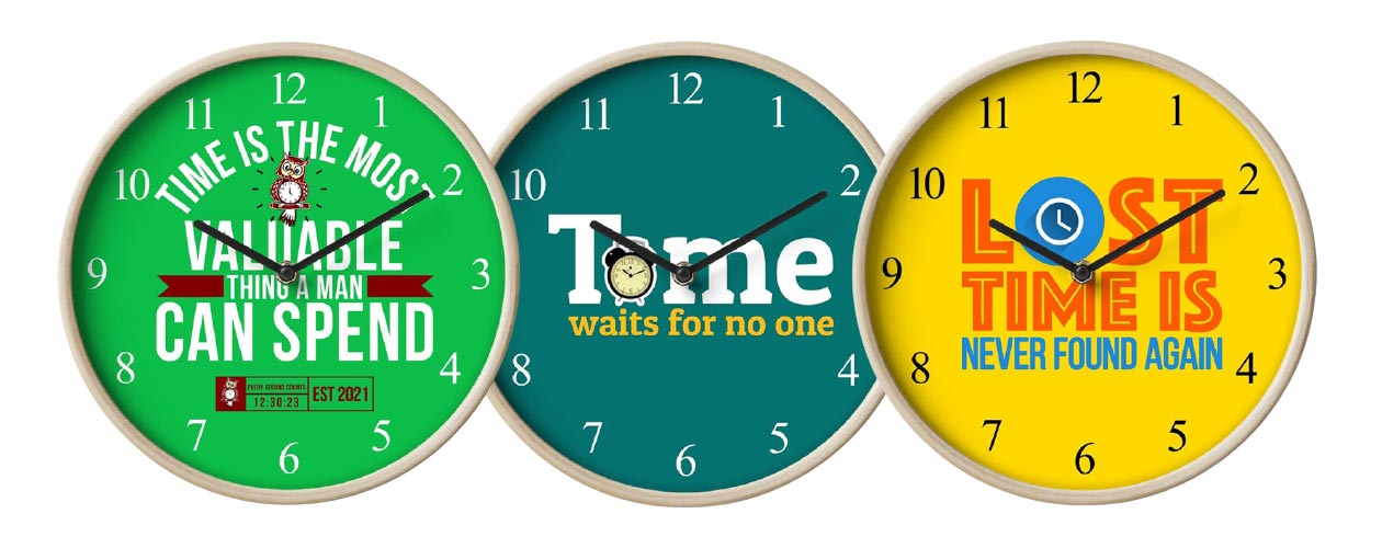 Graphic designer wall clocks