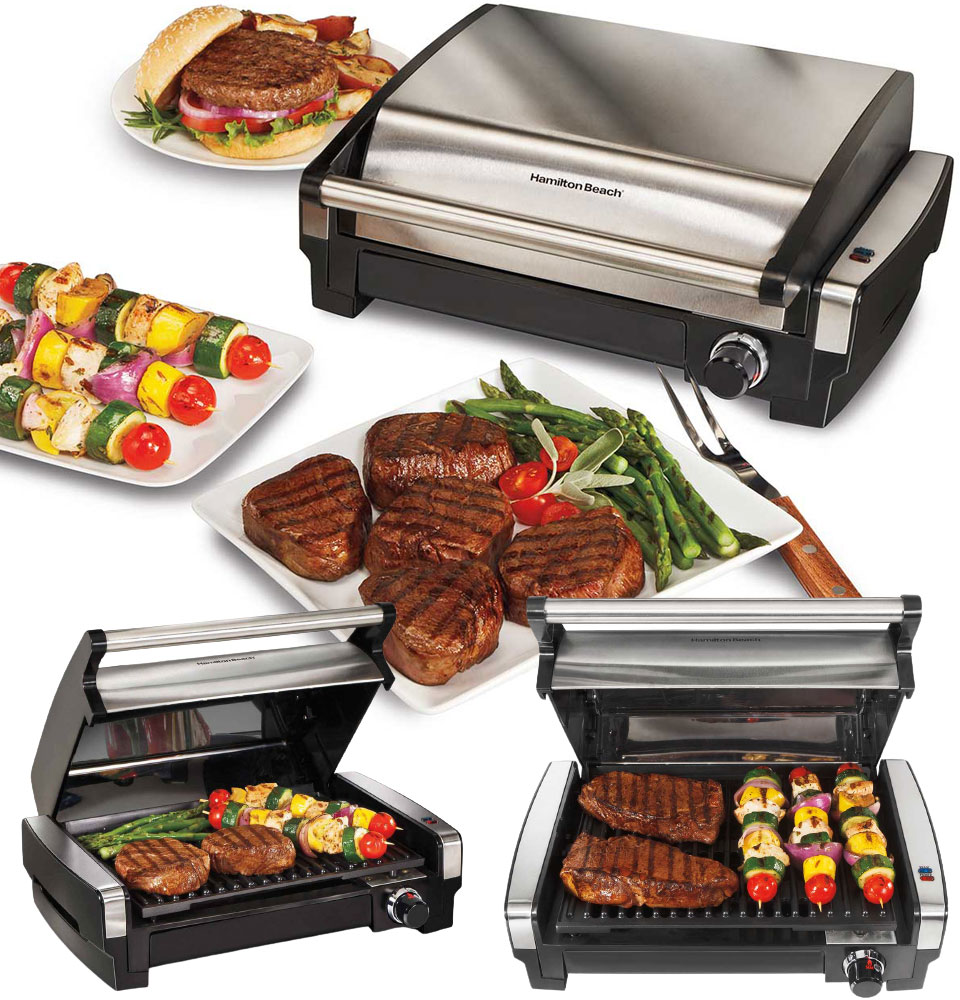 Hamilton Beach Electric Indoor Searing Grill With Viewing Window