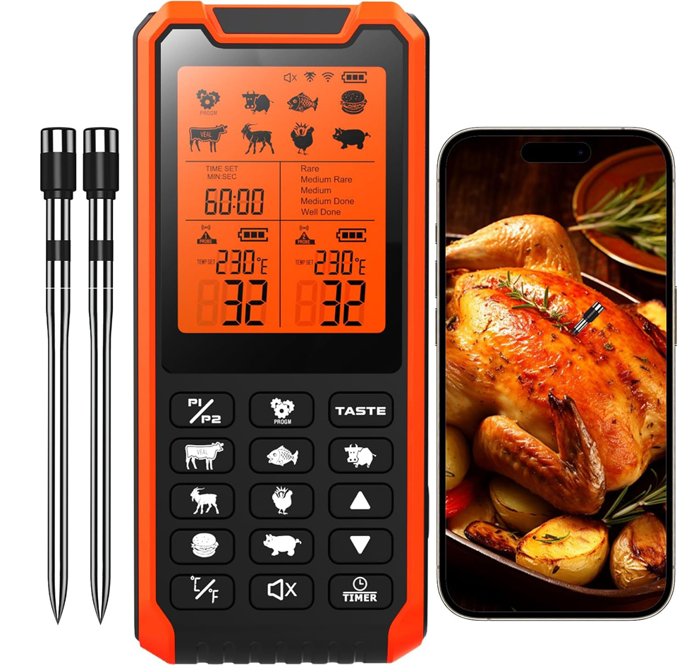 HOPEPOP Digital Bluetooth Wireless Meat Thermometer 