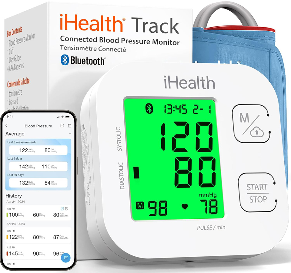 iHealth Track Smart Upper Arm Blood Pressure Monitor