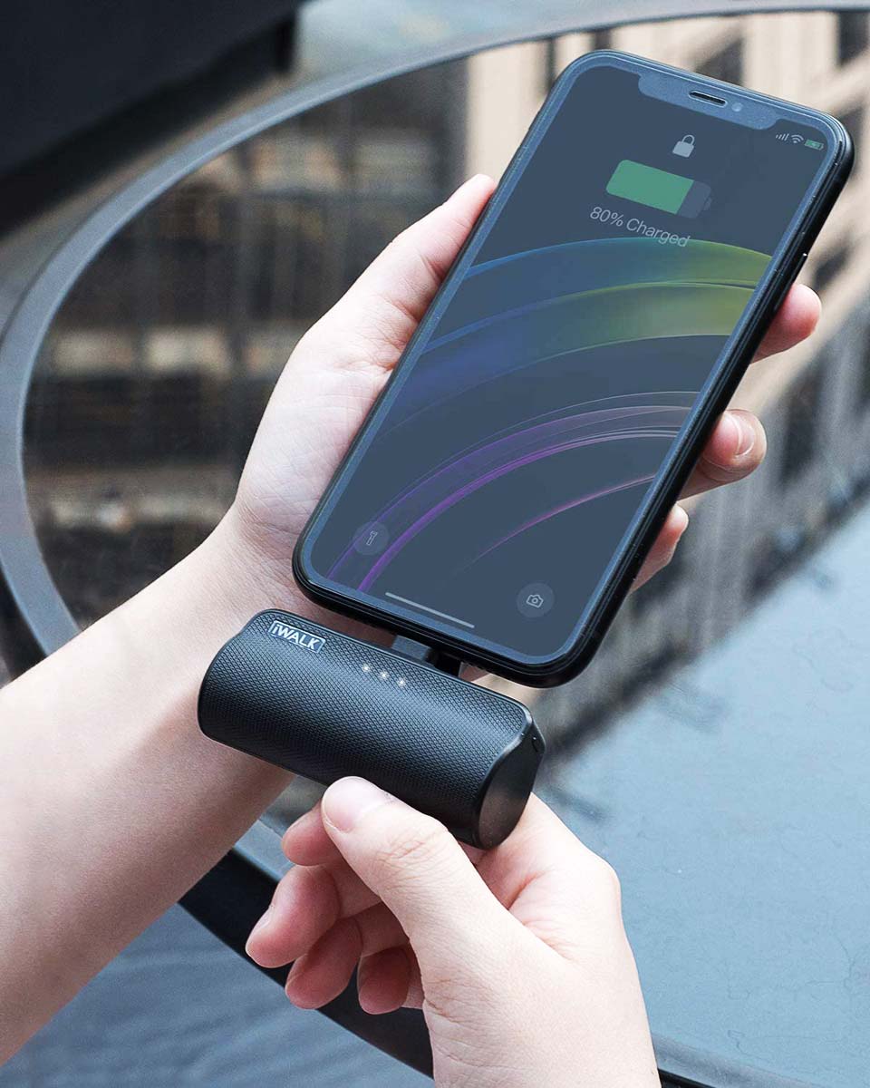 iWALK Mini Portable Charger for iPhone with Built in Cable