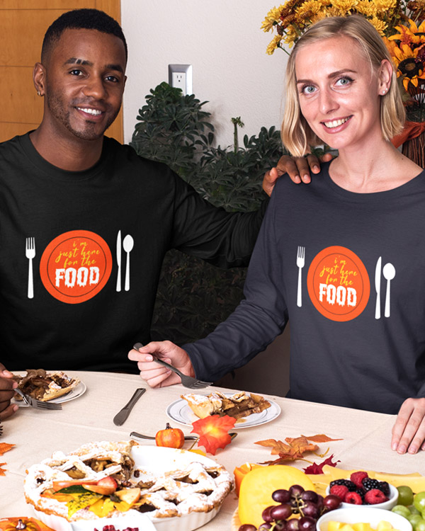 I'm just here for the food long sleeve t-shirt and more