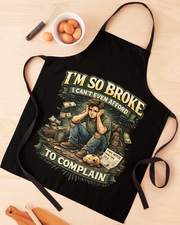 I'm So Broke. I Can't Even Afford To Complain, Apron And More