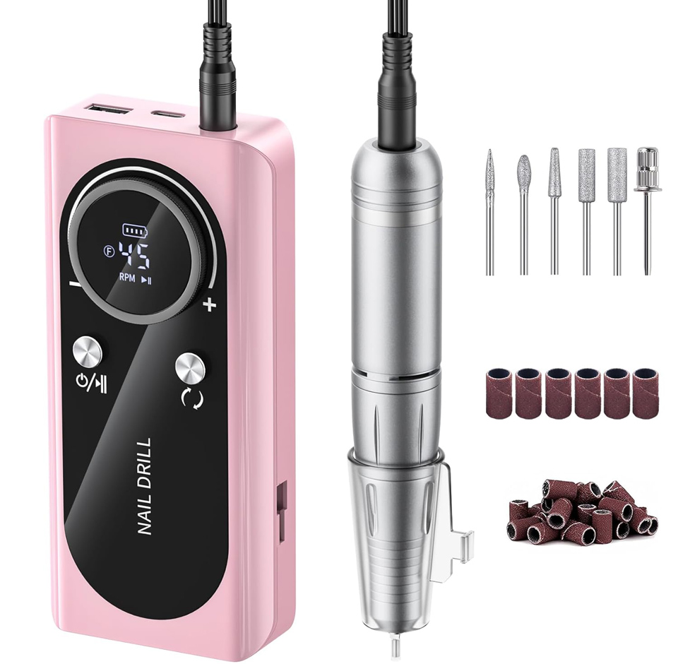 iyuam Professional Rechargeable Nail Drill With LCD Display