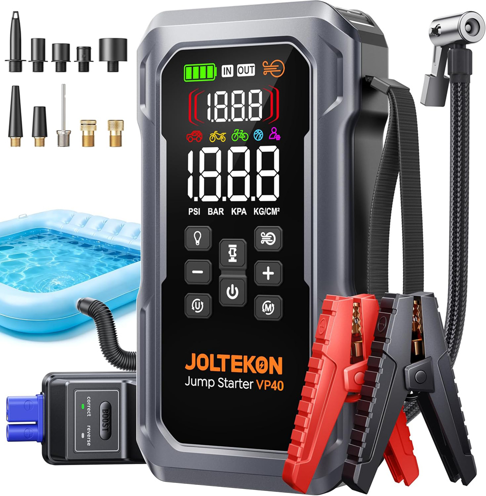 Joltekon Car Battery Jump Starter With Air Compressor And Blower
