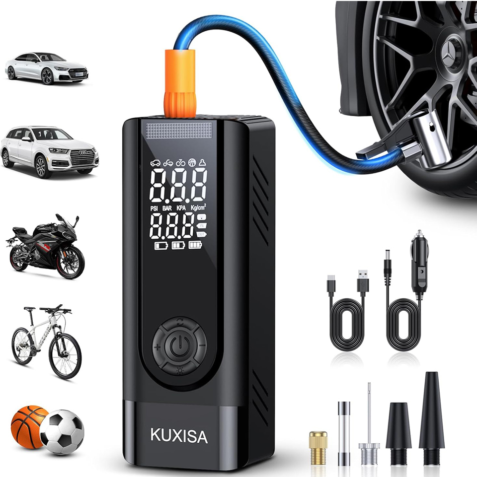 KUXISA Tire Inflator With Digital Pressure Gauge