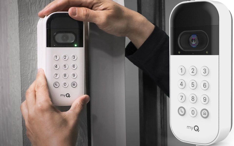 myQ Smart Garage Door Video Keypad With Wide-Angle Camera