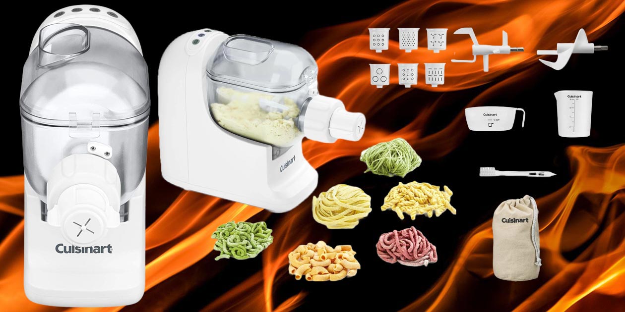 Pasta Maker Deluxe Set By Cucina Pro Includes Spaghetti Fettucini Angel Hair  Ravioli Lasagnette Attachments