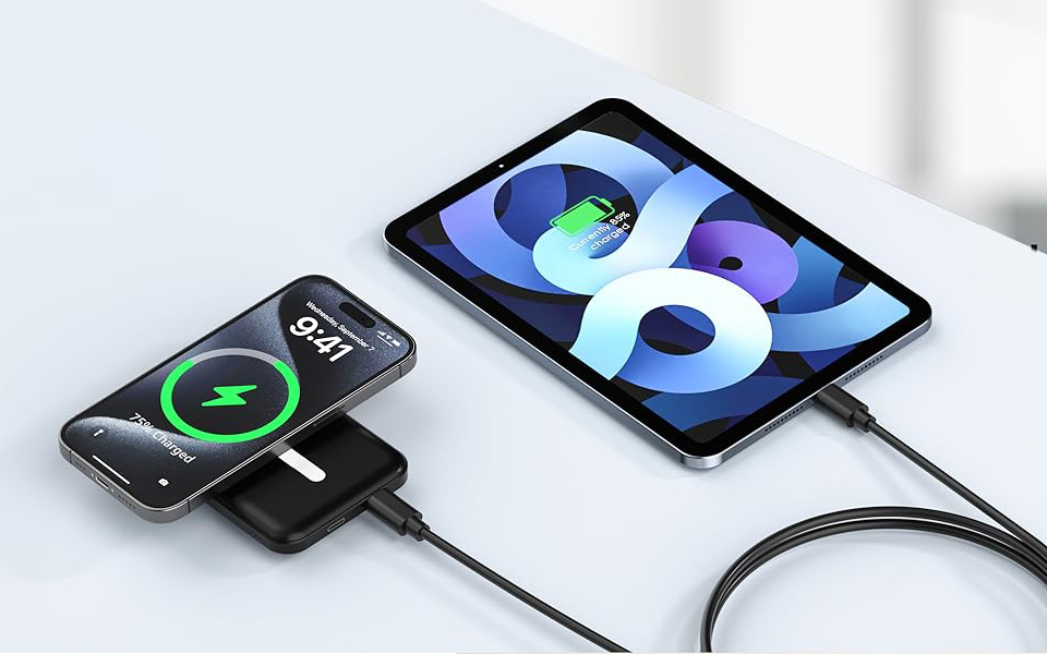 podoru Magsafe Battery Pack: 5000mAh Magnetic Wireless Charger