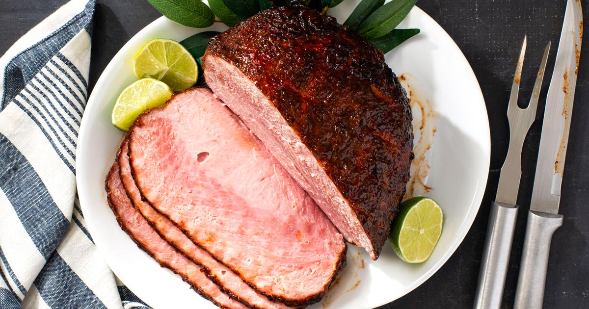 Recipe for rum and jerk glazed ham