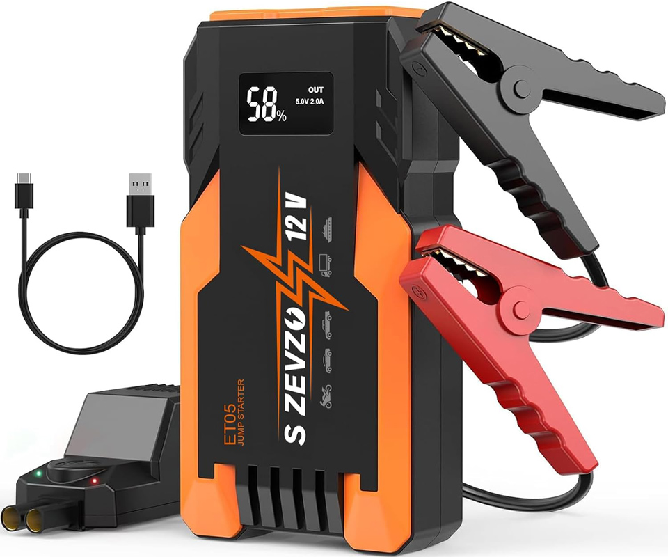 S ZEVZO 5000A Jump Starter Battery Pack With USB Ports