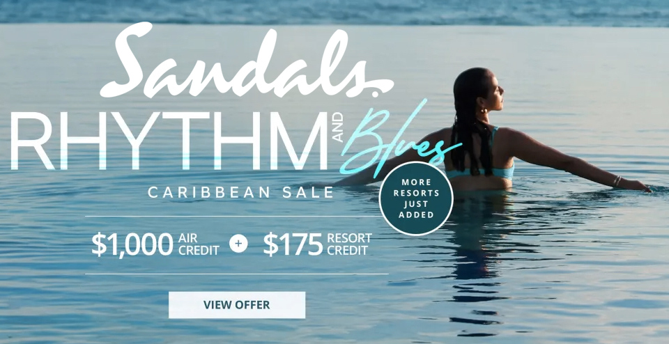 Sandals Rhythm And Blues Caribbean Resort Sale