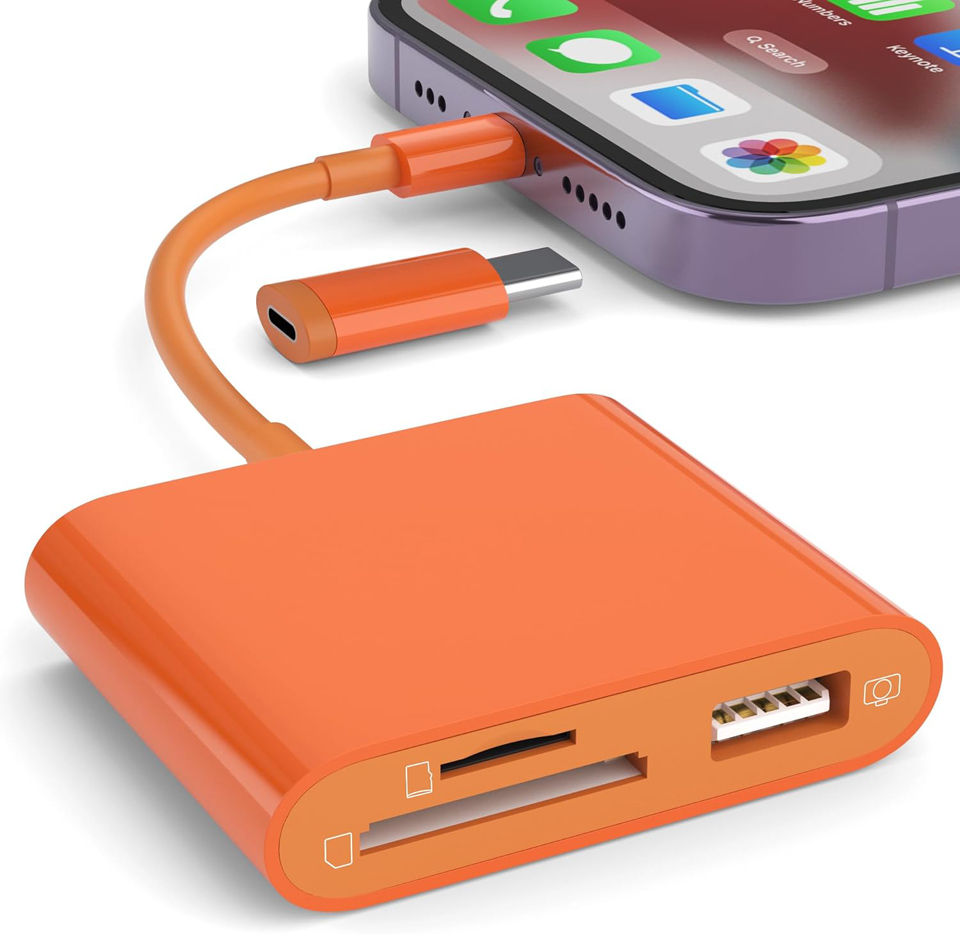 SZHAIYIJIN SD Card Card Reader With USB-C To Lightning Adapter Plug