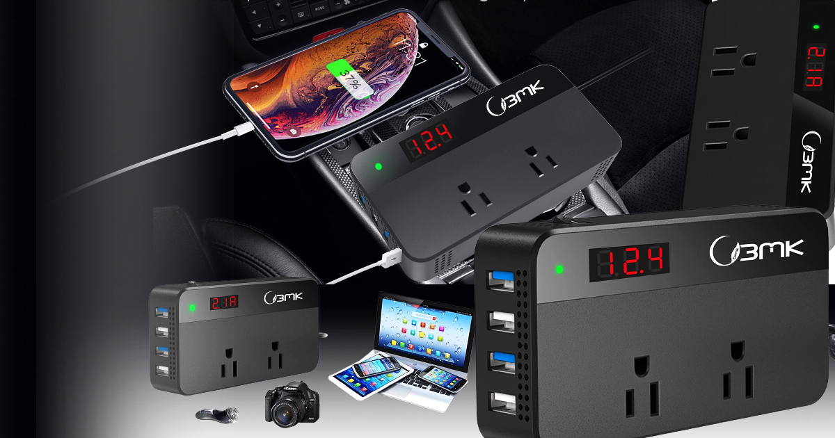 This Top Car Gadget Converts Your DC Power To AC Has 4 USB Ports And Is On Sale