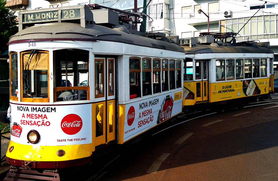 The popular tram 28 in Lisbon