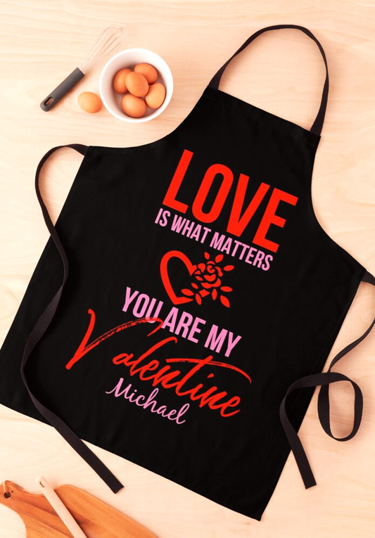 Valentine's Day kitchen apron