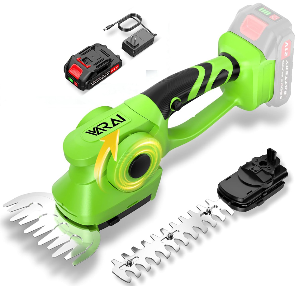 Varai 2-in-1 Cordless Hedge Trimmer For Home Use